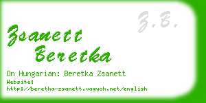 zsanett beretka business card